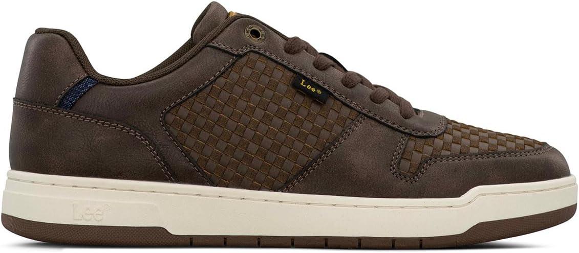 imageLee Mens Specter Retro Court Fashion SneakerTobacco BrownBlack Coffee