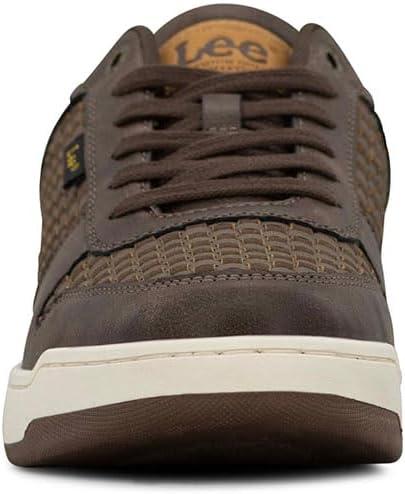 imageLee Mens Specter Retro Court Fashion SneakerTobacco BrownBlack Coffee