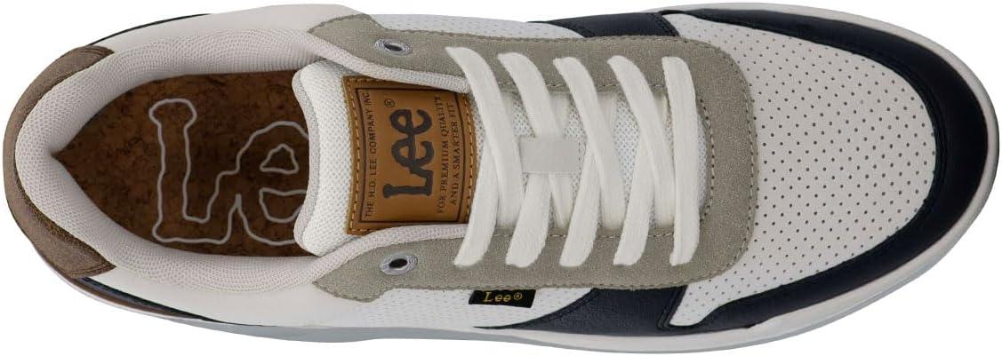 imageLee Mens Specter Retro Court Fashion SneakerWhip CreamMidnightPebbleCognac