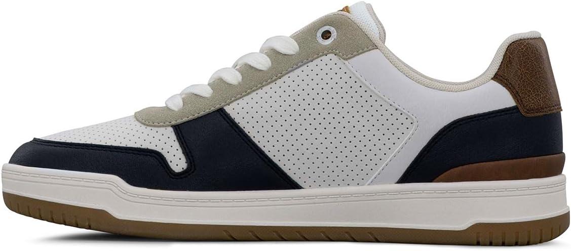 imageLee Mens Specter Retro Court Fashion SneakerWhip CreamMidnightPebbleCognac