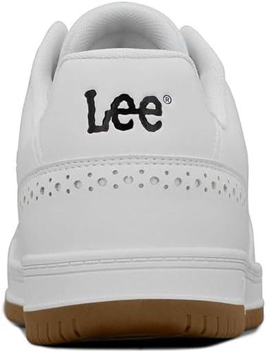imageLee Mens Specter Retro Court Fashion SneakerWhite MonoGum