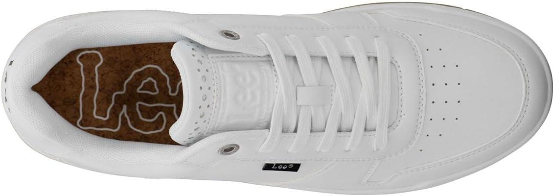 imageLee Mens Specter Retro Court Fashion SneakerWhite MonoGum