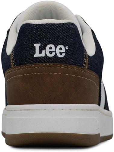 imageLee Mens Specter Retro Court Fashion SneakerWhiteNavy Denim