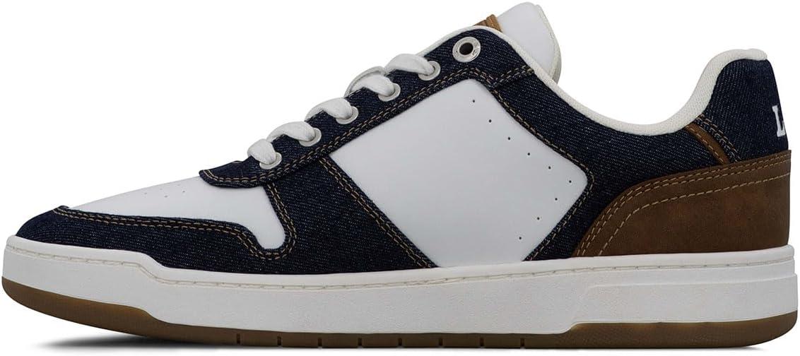 imageLee Mens Specter Retro Court Fashion SneakerWhiteNavy Denim