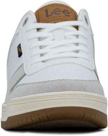 imageLee Mens Specter Retro Court Fashion SneakerWinter WhiteNatural Black