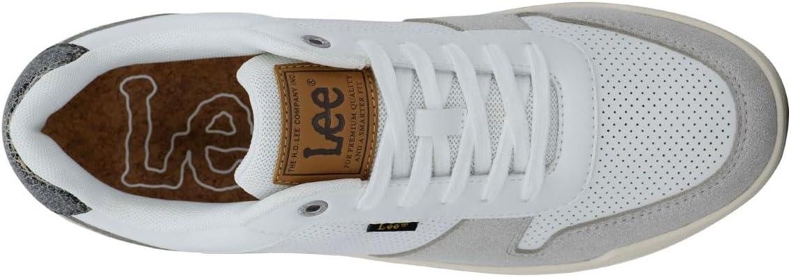imageLee Mens Specter Retro Court Fashion SneakerWinter WhiteNatural Black