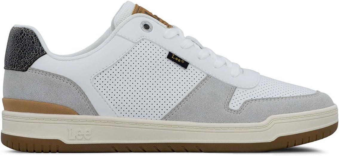 imageLee Mens Specter Retro Court Fashion SneakerWinter WhiteNatural Black
