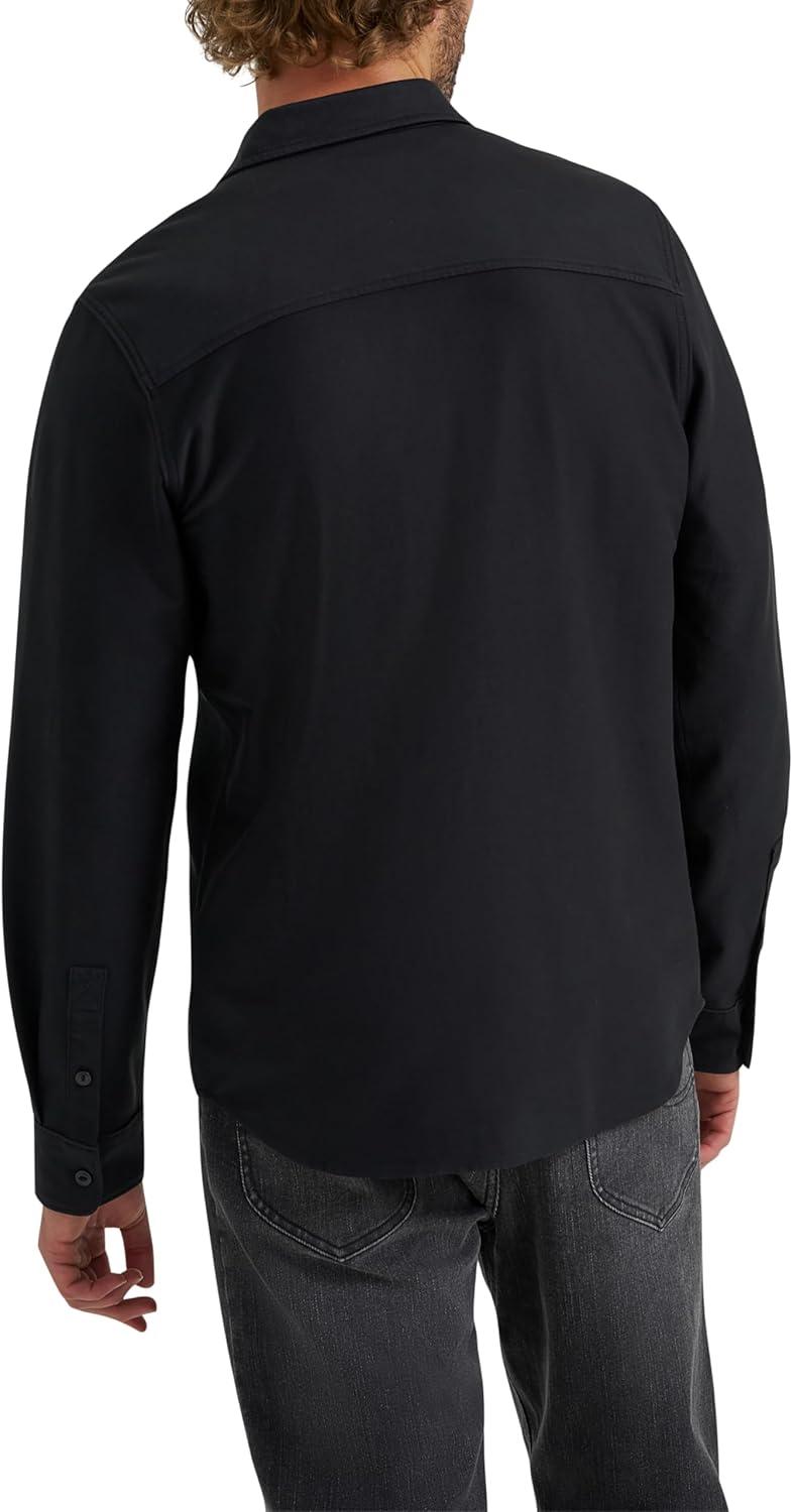 imageLee Mens X Knit Long Sleeve AllPurpose 1 Pocket ShirtUnionall Black