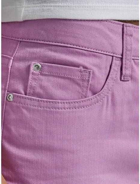 imageLee Womens Flex Motion Regular Fit 5 Pocket Capri JeanJeansPurple