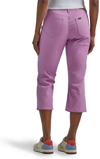 imageLee Womens Flex Motion Regular Fit 5 Pocket Capri JeanJeansPurple