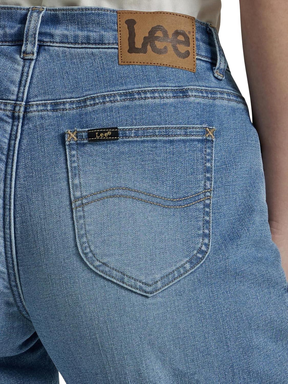 imageLee Womens Relaxed Fit Straight Leg JeanFleecelined Alpine Frost