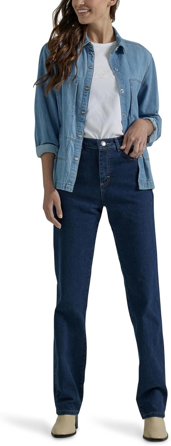 imageLee Womens Relaxed Fit Straight Leg JeanPremium Dark