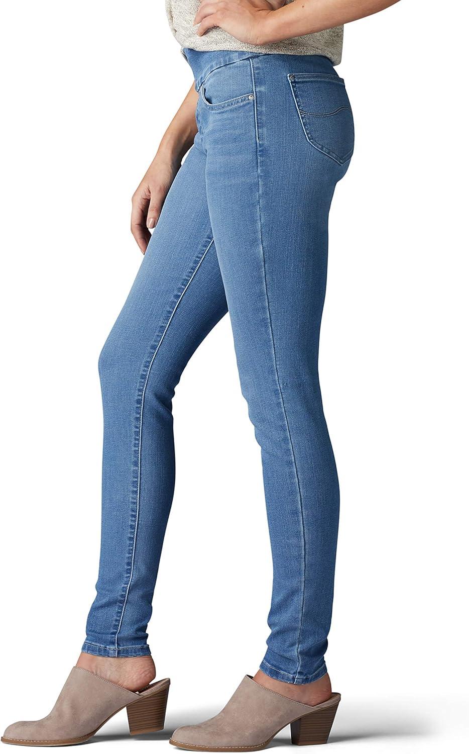 imageLee Womens Sculpting Slim Fit Skinny Leg Pull on JeanLarkspur