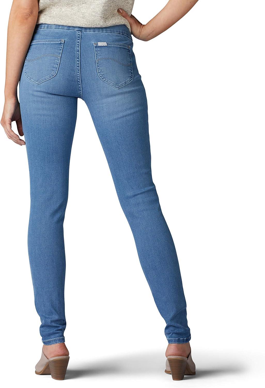 imageLee Womens Sculpting Slim Fit Skinny Leg Pull on JeanLarkspur