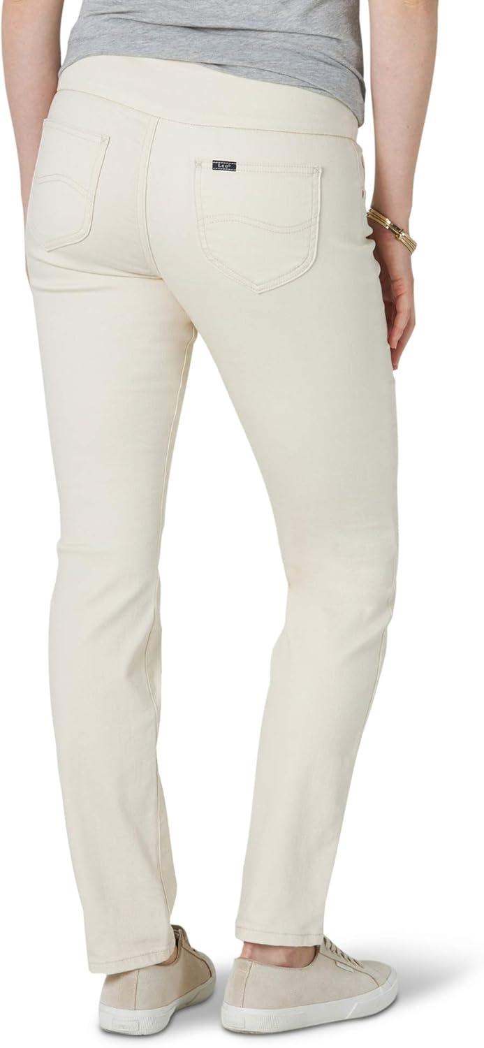 imageLee Womens Sculpting Slim Fit Slim Leg Pull On JeanWhite Cap Gray