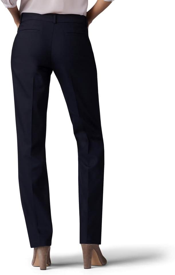 imageLee Womens Secretly Shapes Regular Fit Straight Leg PantsBlack
