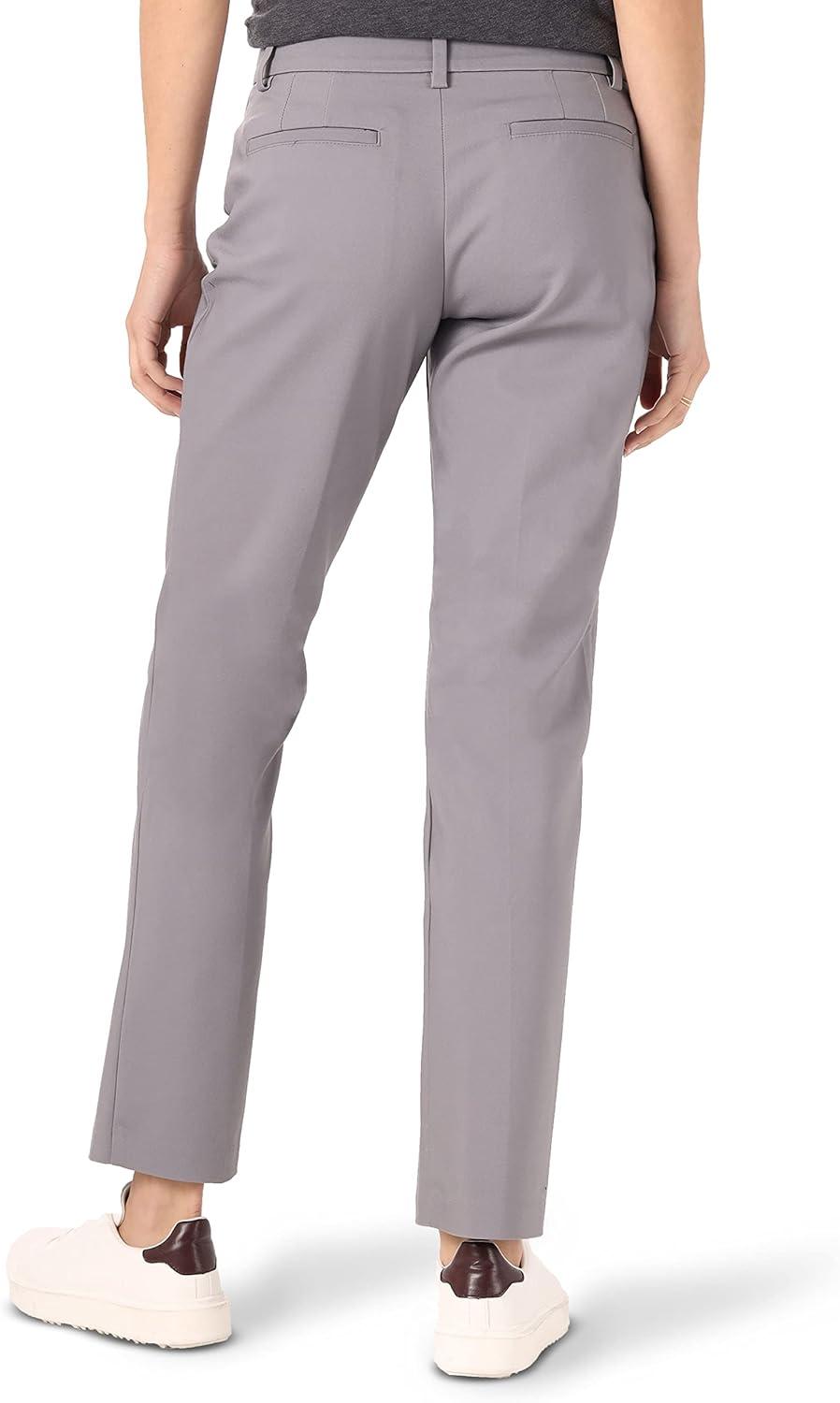 imageLee Womens Secretly Shapes Regular Fit Straight Leg PantsBoulder Gray
