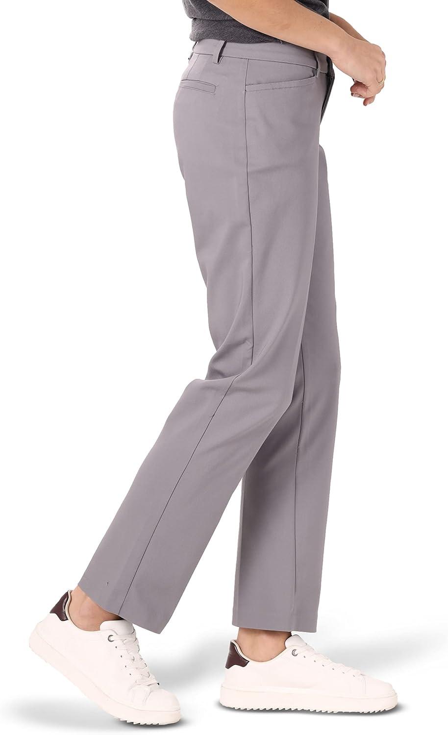 imageLee Womens Secretly Shapes Regular Fit Straight Leg PantsBoulder Gray