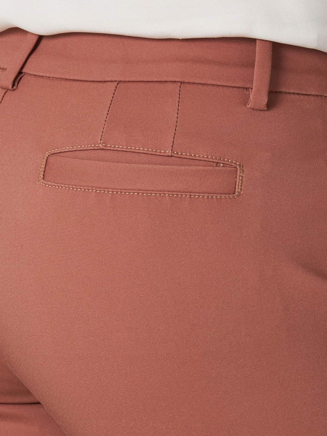 imageLee Womens Secretly Shapes Regular Fit Straight Leg PantsCognac