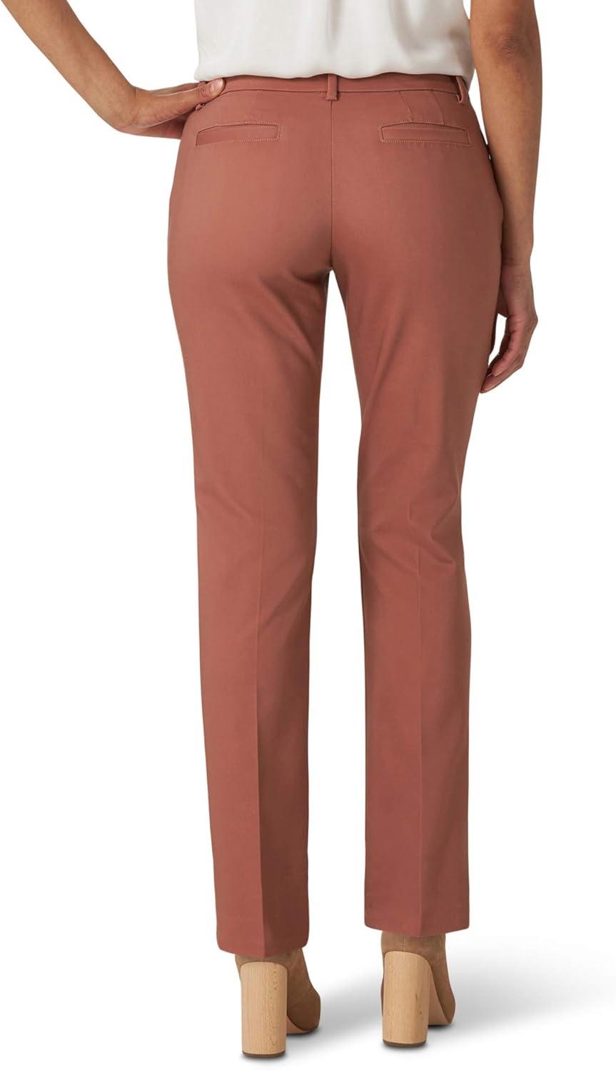 imageLee Womens Secretly Shapes Regular Fit Straight Leg PantsCognac
