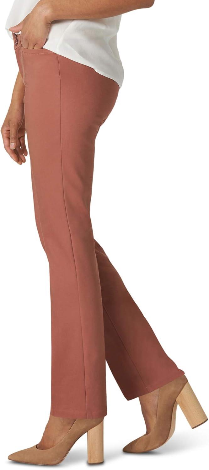 imageLee Womens Secretly Shapes Regular Fit Straight Leg PantsCognac