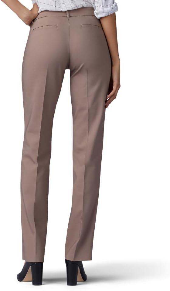 imageLee Womens Secretly Shapes Regular Fit Straight Leg PantsLight Fawn