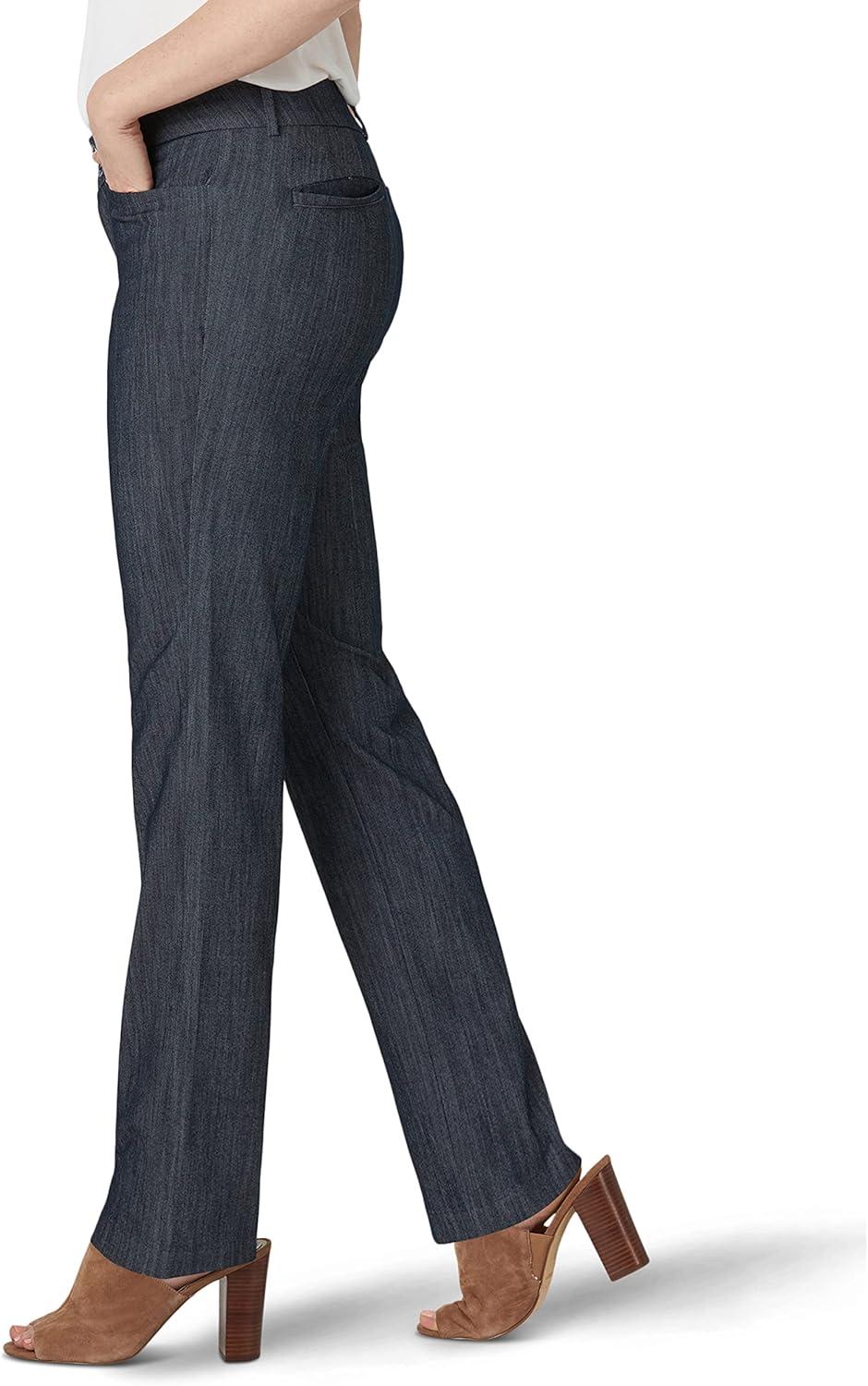 imageLee Womens Secretly Shapes Regular Fit Straight Leg PantsNocturnal