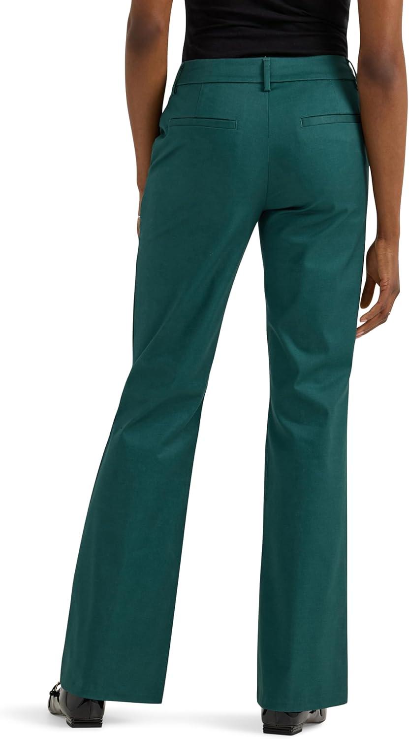 imageLee Womens Wrinkle Free Mid Rise Bootcut PantAlgae