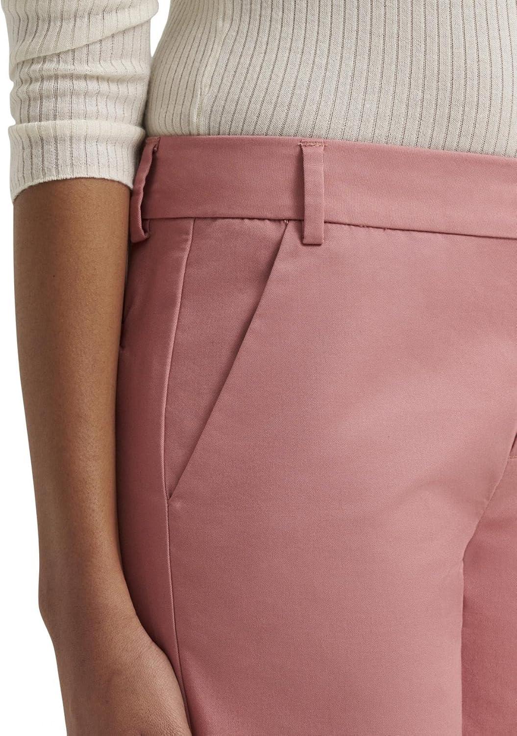 imageLee Womens Wrinkle Free Mid Rise Bootcut PantMallory Med PinkRose