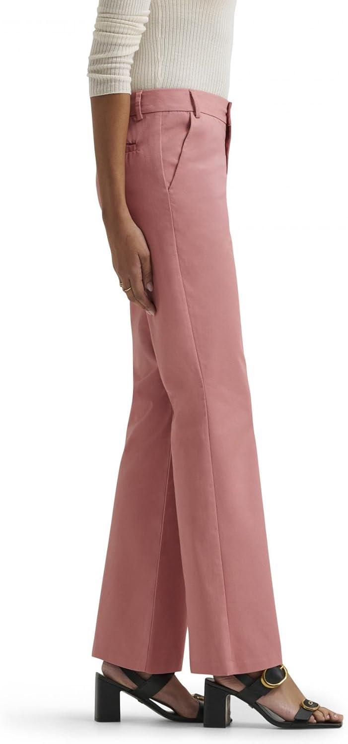 imageLee Womens Wrinkle Free Mid Rise Bootcut PantMallory Med PinkRose