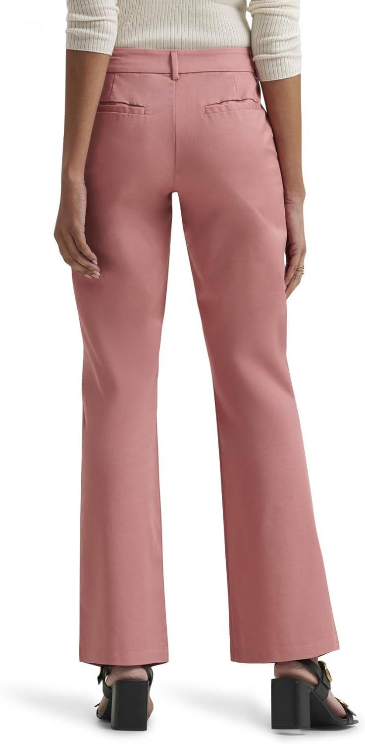 imageLee Womens Wrinkle Free Mid Rise Bootcut PantMallory Med PinkRose