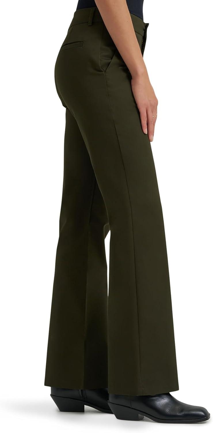 imageLee Womens Wrinkle Free Mid Rise Bootcut PantOlive Night
