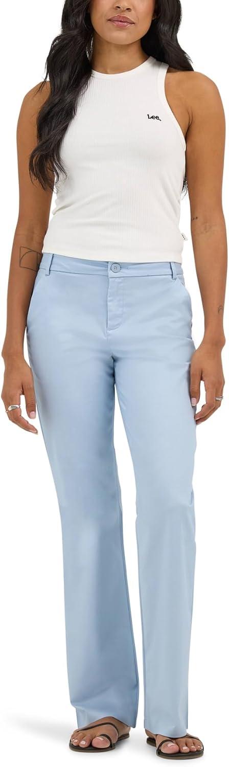imageLee Womens Wrinkle Free Mid Rise Bootcut PantShy Blue