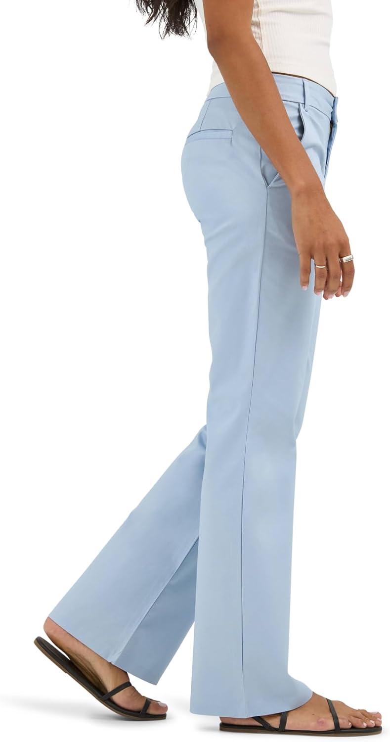 imageLee Womens Wrinkle Free Mid Rise Bootcut PantShy Blue