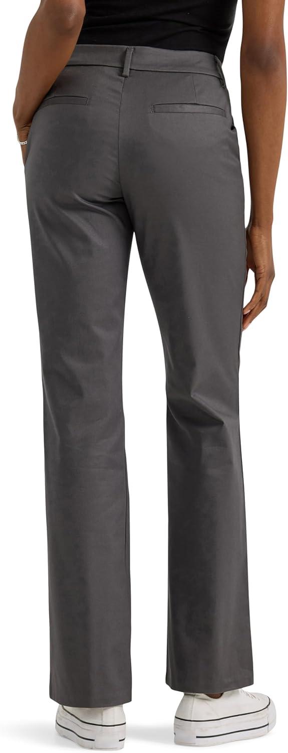 imageLee Womens Wrinkle Free Mid Rise Bootcut PantStatic Gray