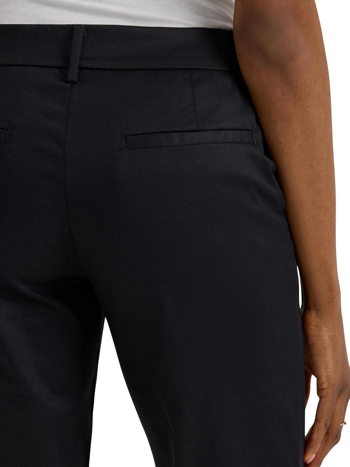 imageLee Womens Wrinkle Free Mid Rise Bootcut PantUnionall Black