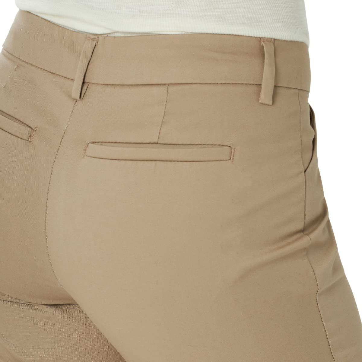 imageLee Womens Wrinkle Free Relaxed Fit Straight Leg PantFlax