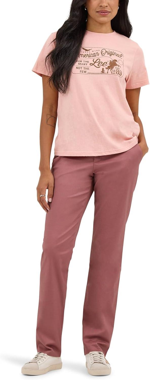 imageLee Womens Wrinkle Free Relaxed Fit Straight Leg PantHenna