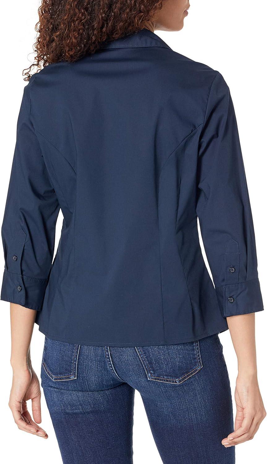 imageRiders by Lee Indigo Womens Bella Easy Care Quarter Sleeve Woven ShirtDark Navy