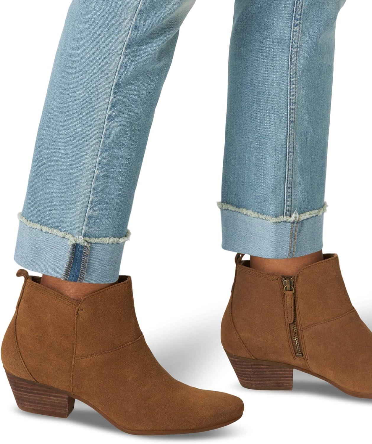 imageRiders by Lee Indigo Womens Fringe Cuff Boyfriend JeanLight Wash