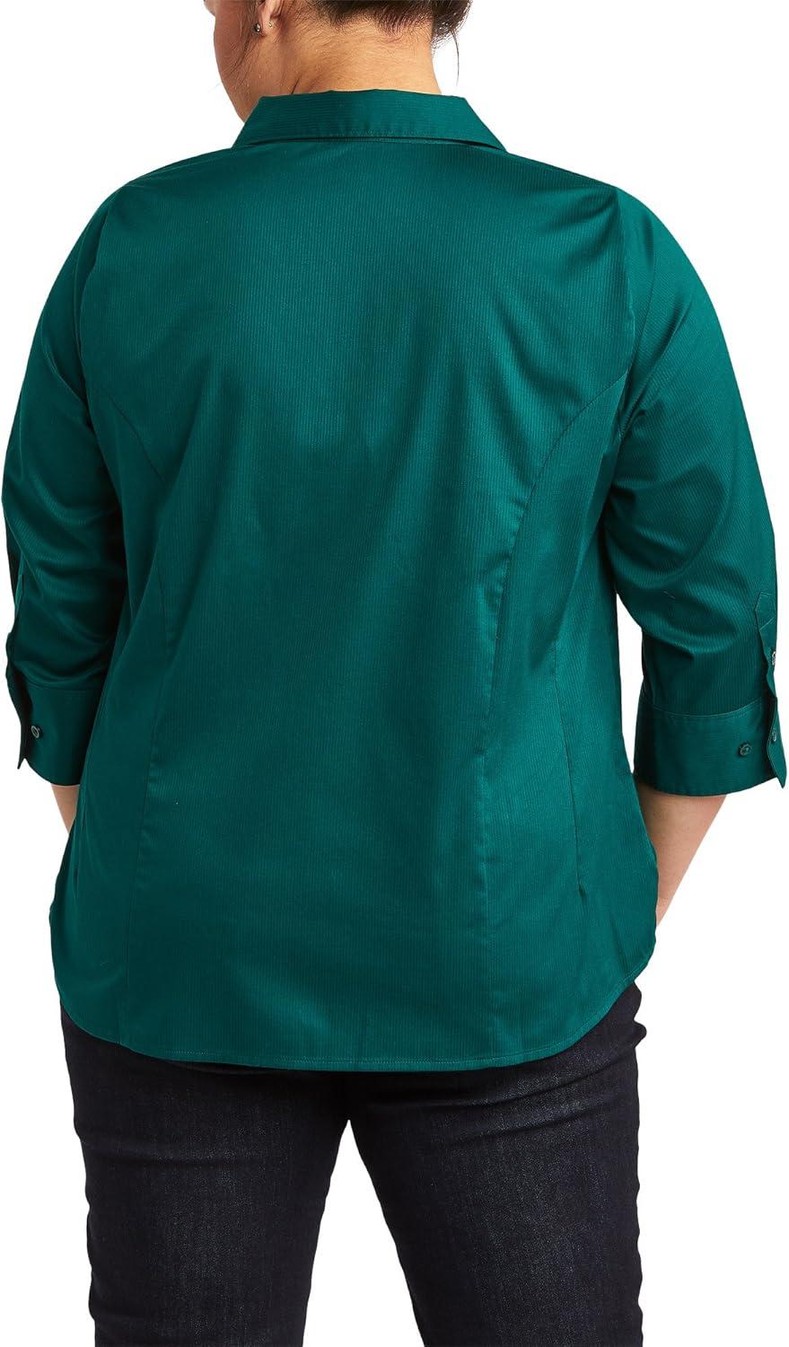 imageRiders by Lee Indigo Womens Plus Size Easy Care Sleeve Woven ShirtBotanical Green