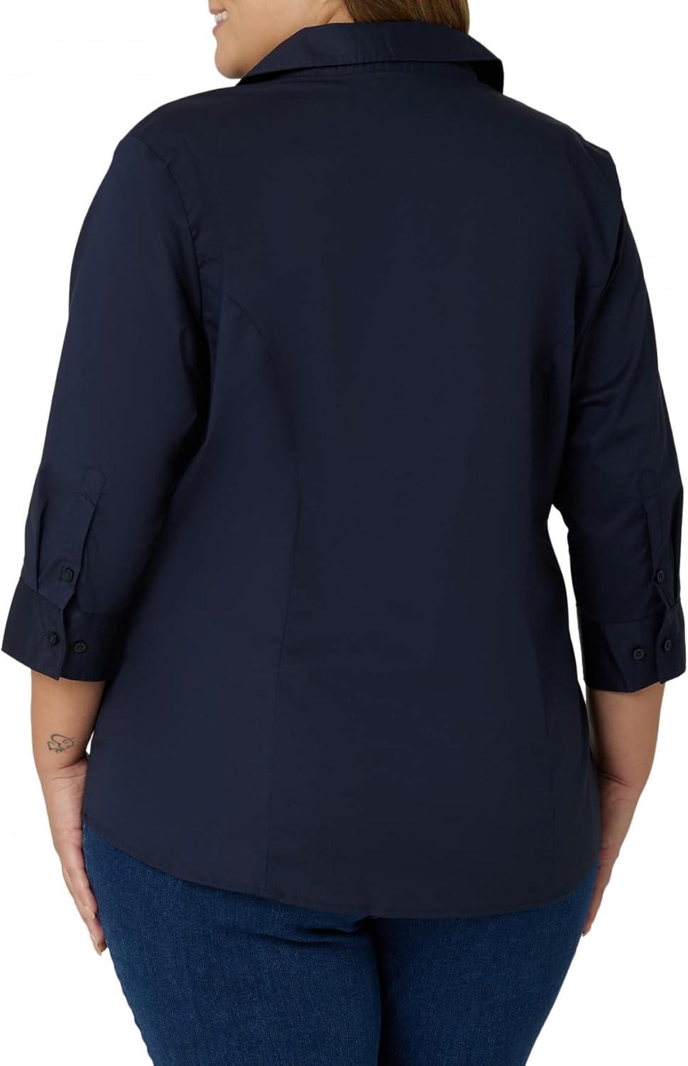 imageRiders by Lee Indigo Womens Plus Size Easy Care Sleeve Woven ShirtDark Navy