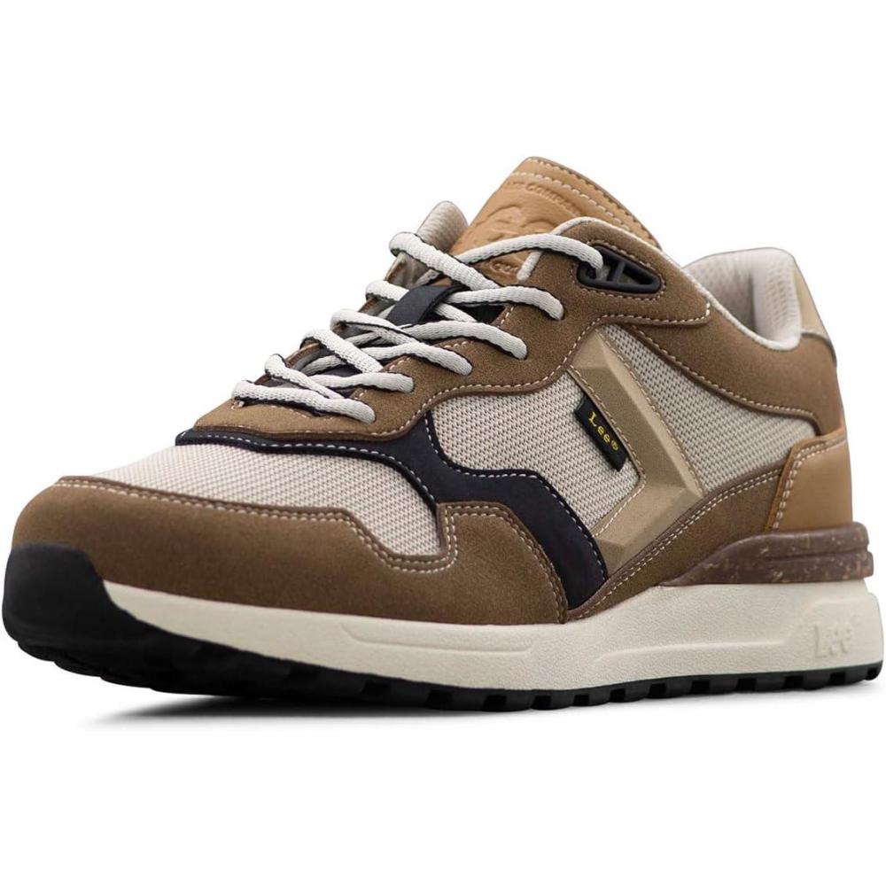 imageLee Mens Damien Retro Jogger Fashion SneakerWhite OnyxCuban Tobacco