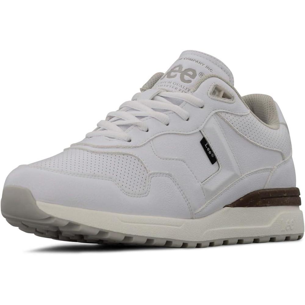 imageLee Mens Damien Retro Jogger Fashion SneakerWhiteCement
