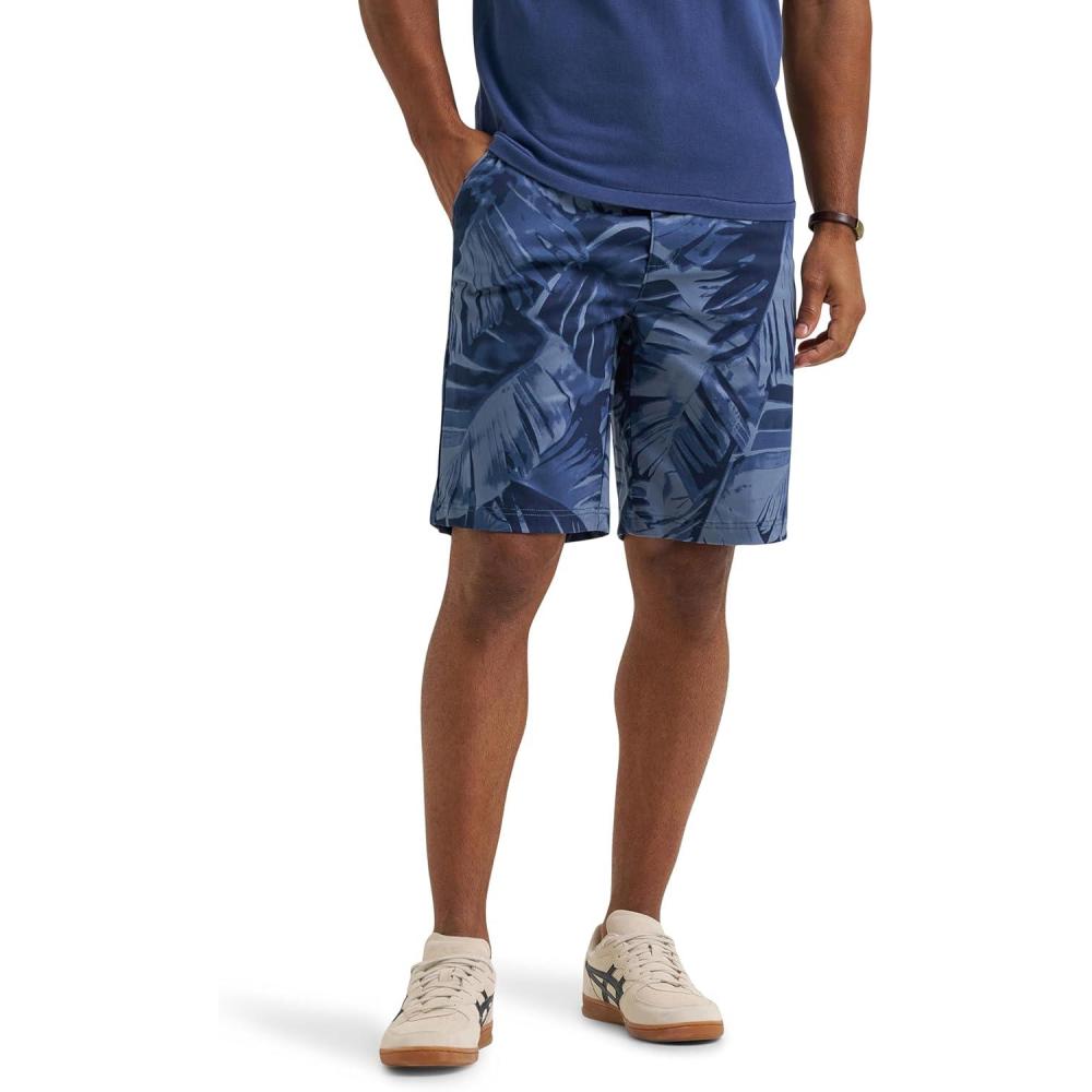 imageLee Mens Extreme Motion Flat Front Short Lake Blue Leaf 36