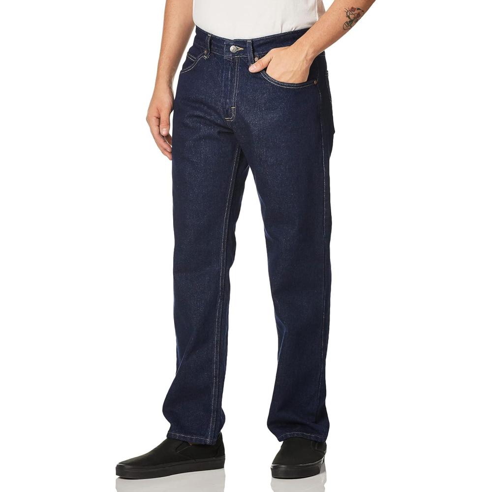 imageLee Mens Regular Fit Straight Leg JeanPepper Prewash