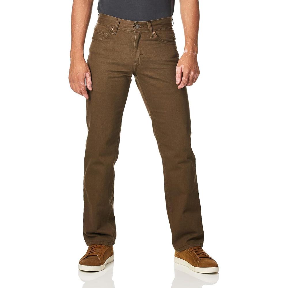 imageLee Mens Regular Fit Straight Leg JeanWalnut