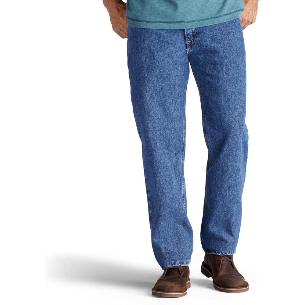 imageLee Mens Relaxed Fit Straight Leg JeanMedium Stone