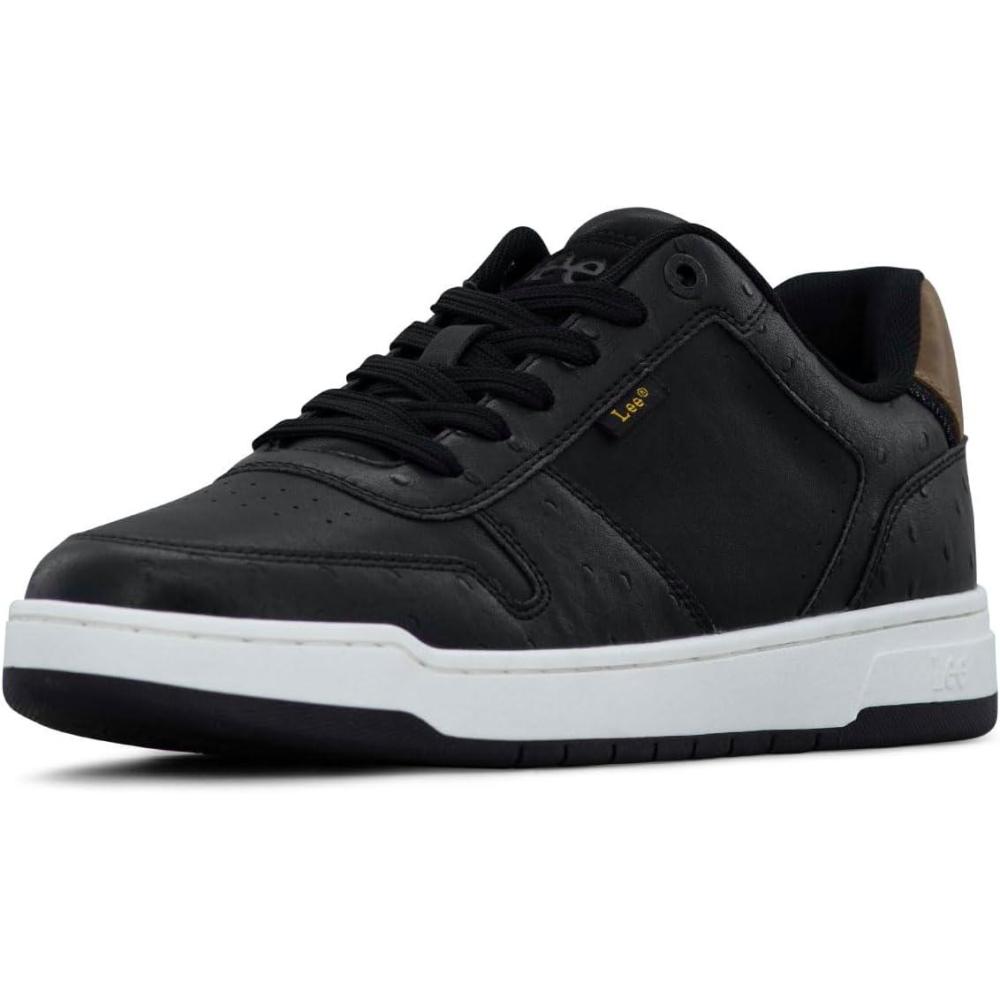 imageLee Mens Specter Retro Court Fashion SneakerBlackBlackOstrich