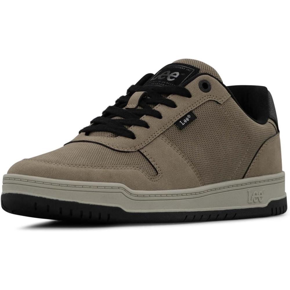 imageLee Mens Specter Retro Court Fashion SneakerDriftwoodBlack